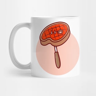 Roast Beef Cartoon Vector Icon Illustration Mug